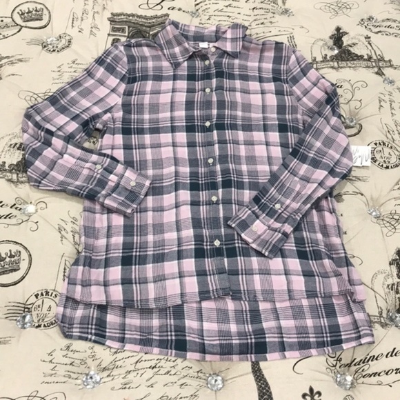 Melrose and Market Side Button Plaid Top - Picture 2 of 6